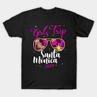 Girls Trip Santa  2024 Womens Birthday Squad T-Shirt